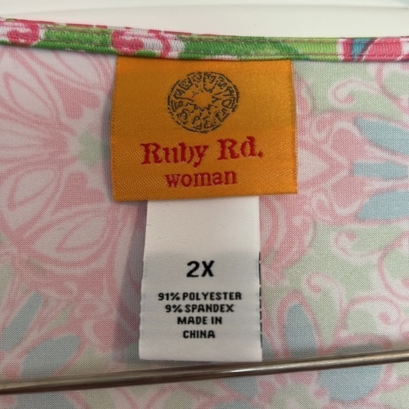New Ruby Rd. Paisley Print Top Size 2X - Picture 5 of 8